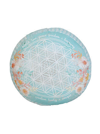 SPIRIT OF OM | Meditationskissen rund jade/orange