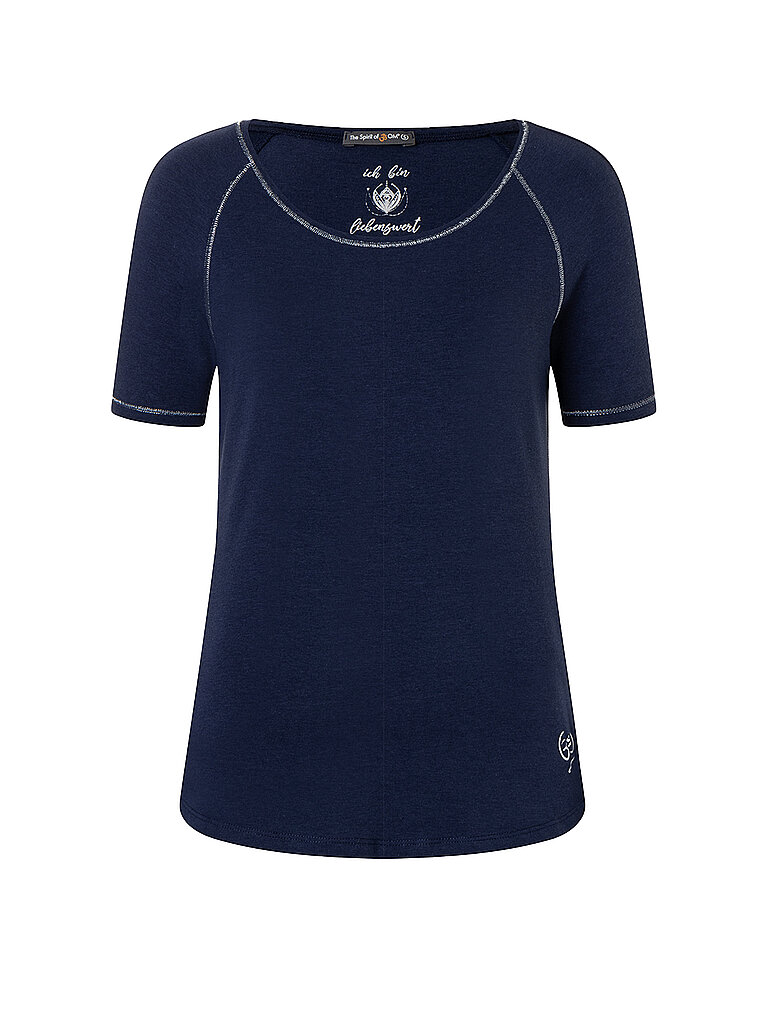 SPIRIT OF OM Yogashirt Raglan Bambus Dunkelblau