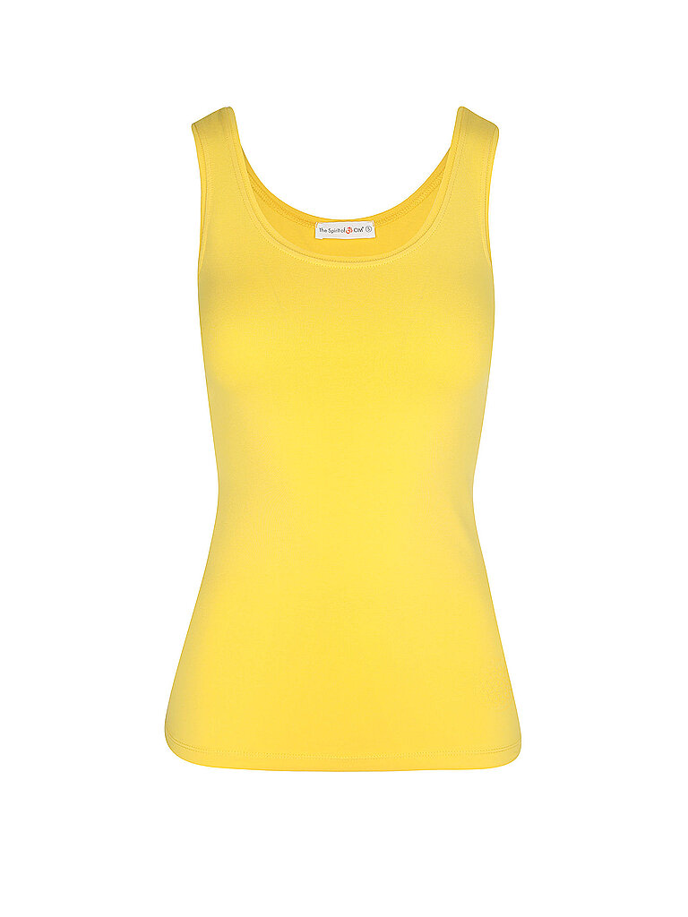 SPIRIT OF OM Yogatank Satti Tailliert Bio-Baumwolle Gelb