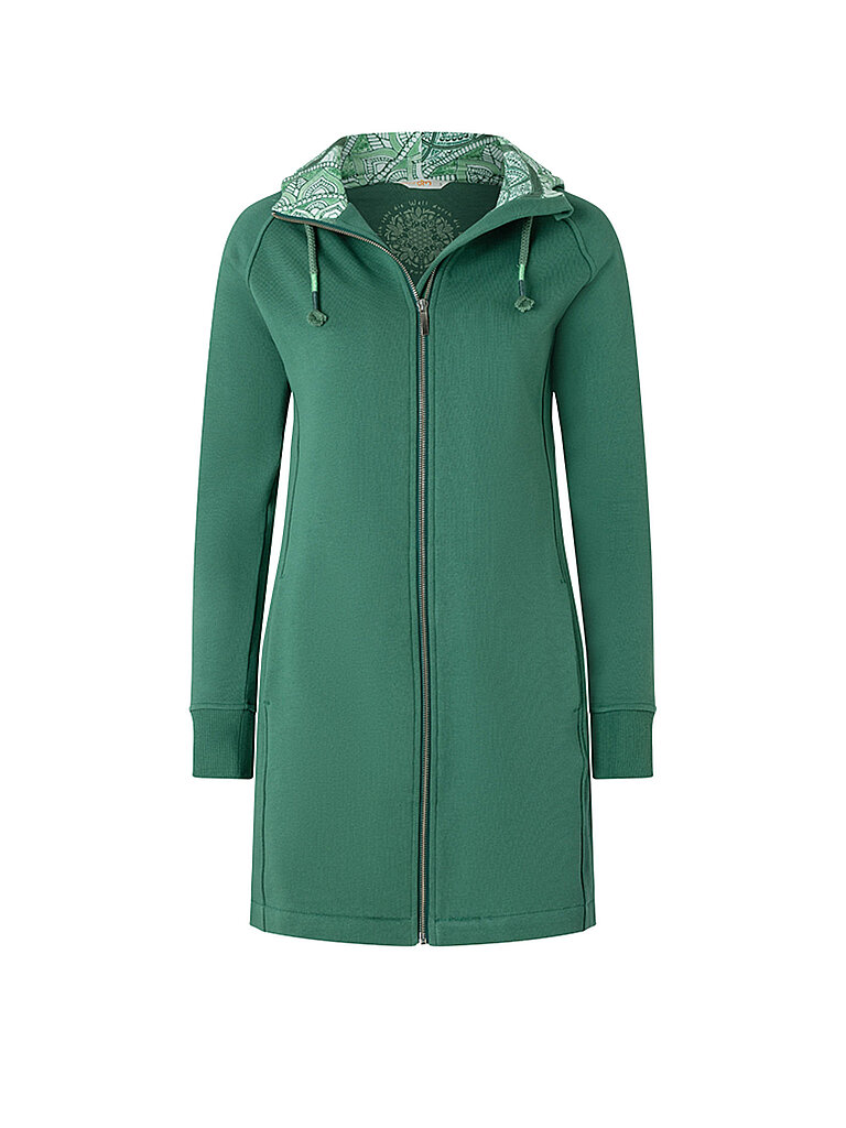 SPIRIT OF OM Yoga Jacke Bala Karuna Raglan 100% Baumwolle Dunkelgrün