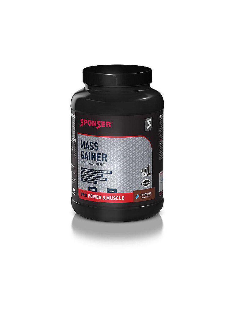 SPONSER Mass Gainer Schokolade, 1200 g Dose