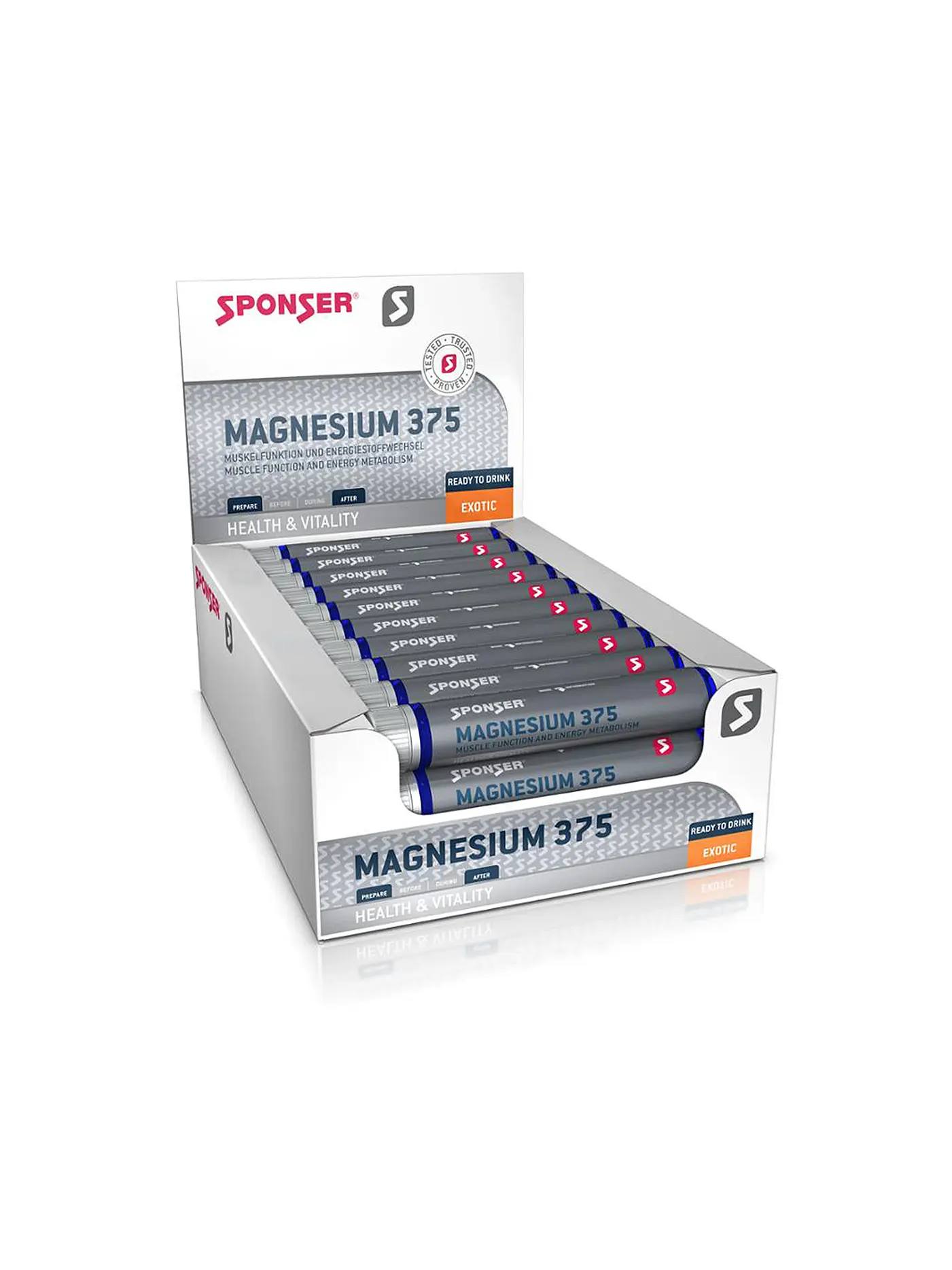 SPONSER | Magnesium 375 Trinkampullen Exotic, 25 ml Ampulle | bunt
