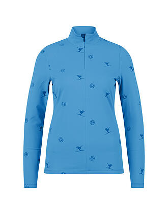SPORTALM | Damen Unterzieh Zipshirt im Allover-Flockprint