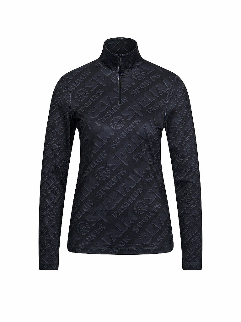 Sportalm Skiunterzieh Zipshirt Stehkragen Jersey Schwarz