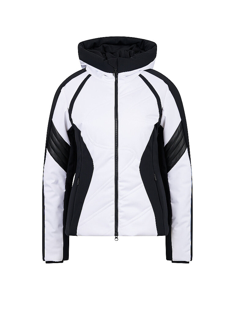 Sportalm Skijacke Skistoff-Kunstleder Wattiert Tailliert Weiss