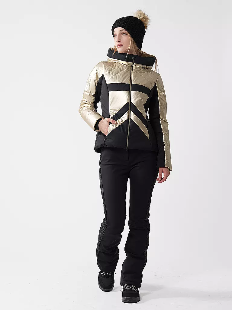 SPORTALM | Damen Skijacke mit Kapuze | gold