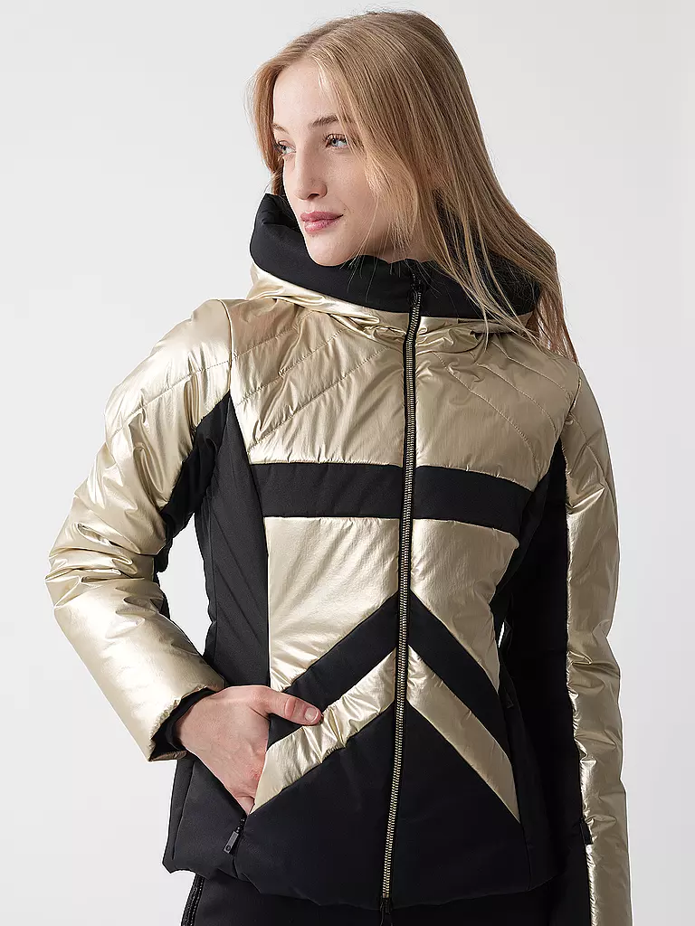SPORTALM | Damen Skijacke mit Kapuze | gold