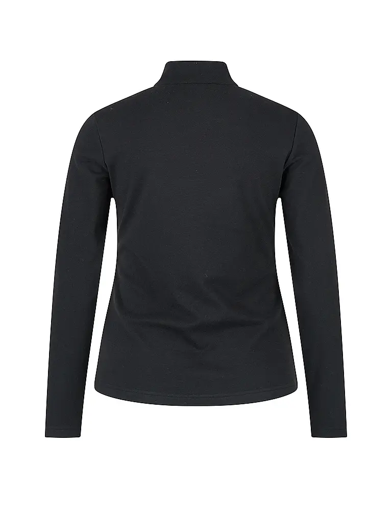 SPORTALM | Damen Unterzieh Zipshirt aus dünner Fleece-Qualität | schwarz