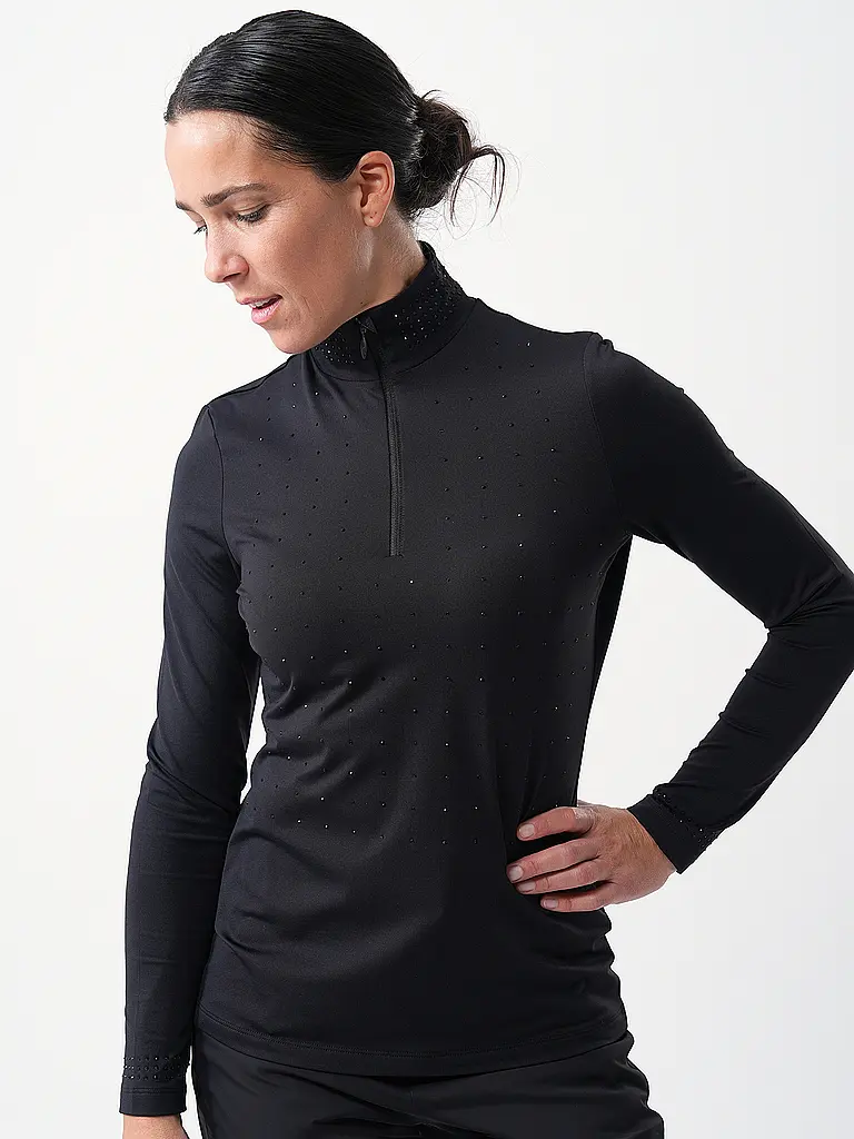 SPORTALM | Damen Unterzieh ZIpshirt aus kuscheligem Jersey | 