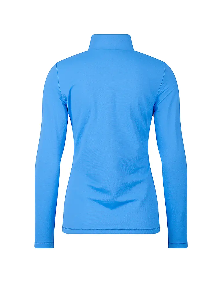 SPORTALM | Damen Unterzieh Zipshirt mit aufregendem Folienprint | blau
