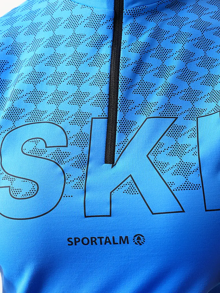 SPORTALM | Damen Unterzieh Zipshirt mit aufregendem Folienprint | 