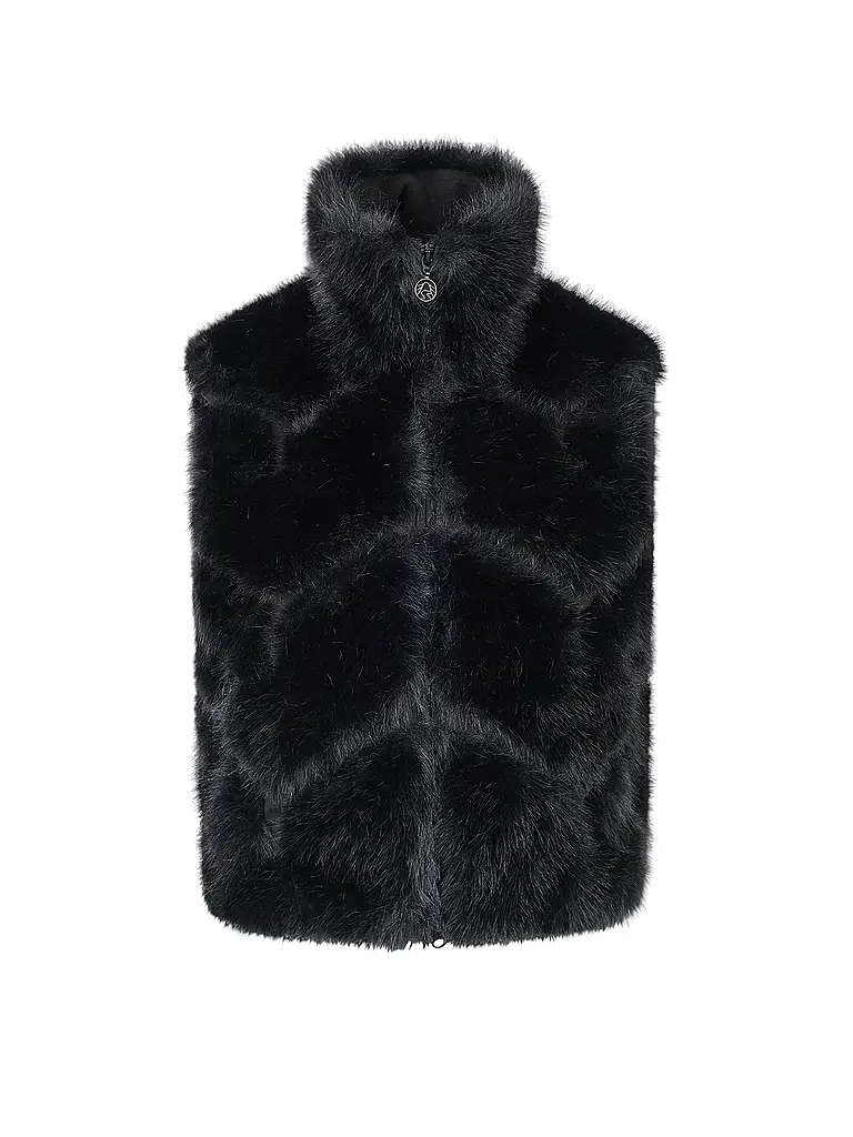 SPORTALM | Damen Weste Fake Fur | Schwarz