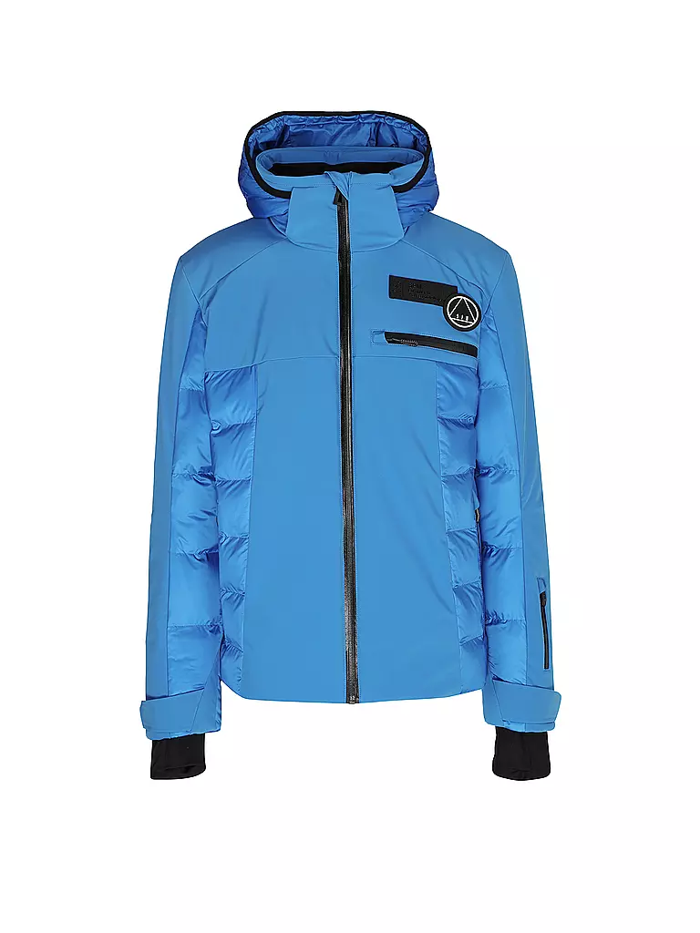 SPORTALM | Herren Hybrid Skidaunenjacke mit abnehmbarer Kapuze  | blau