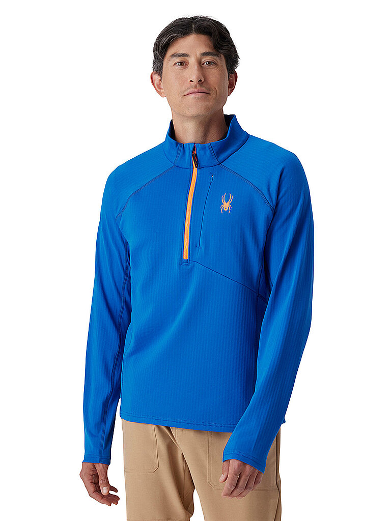 SPYDER Herren Unterzieh Zipshirt Gridweb Fleece blau | L