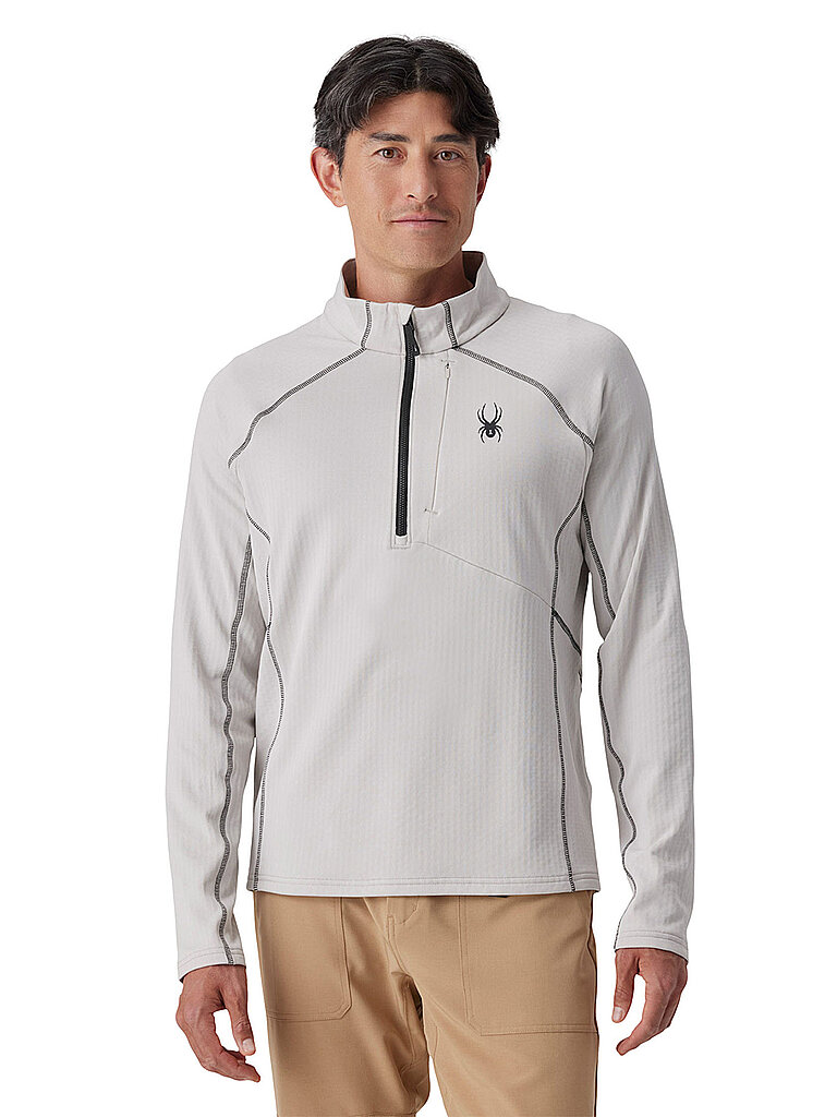 SPYDER Herren Unterzieh Zipshirt Gridweb Fleece grau | M