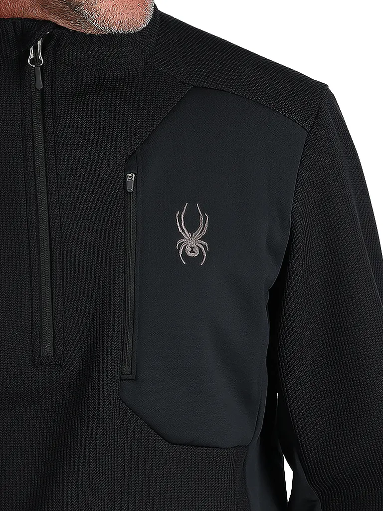 SPYDER | Herren Pullover mit 1/2 Zip BANDIT | schwarz