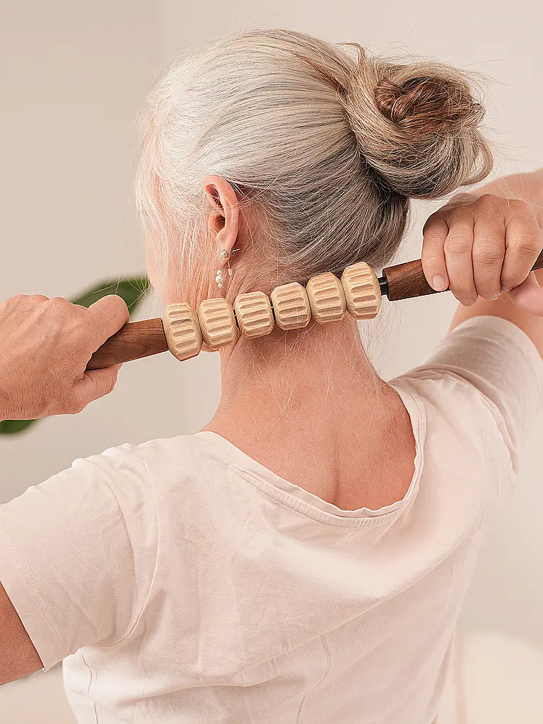 STYLEHOLZ | Faszienstab Woddstick Mini gerillt | Hellbraun