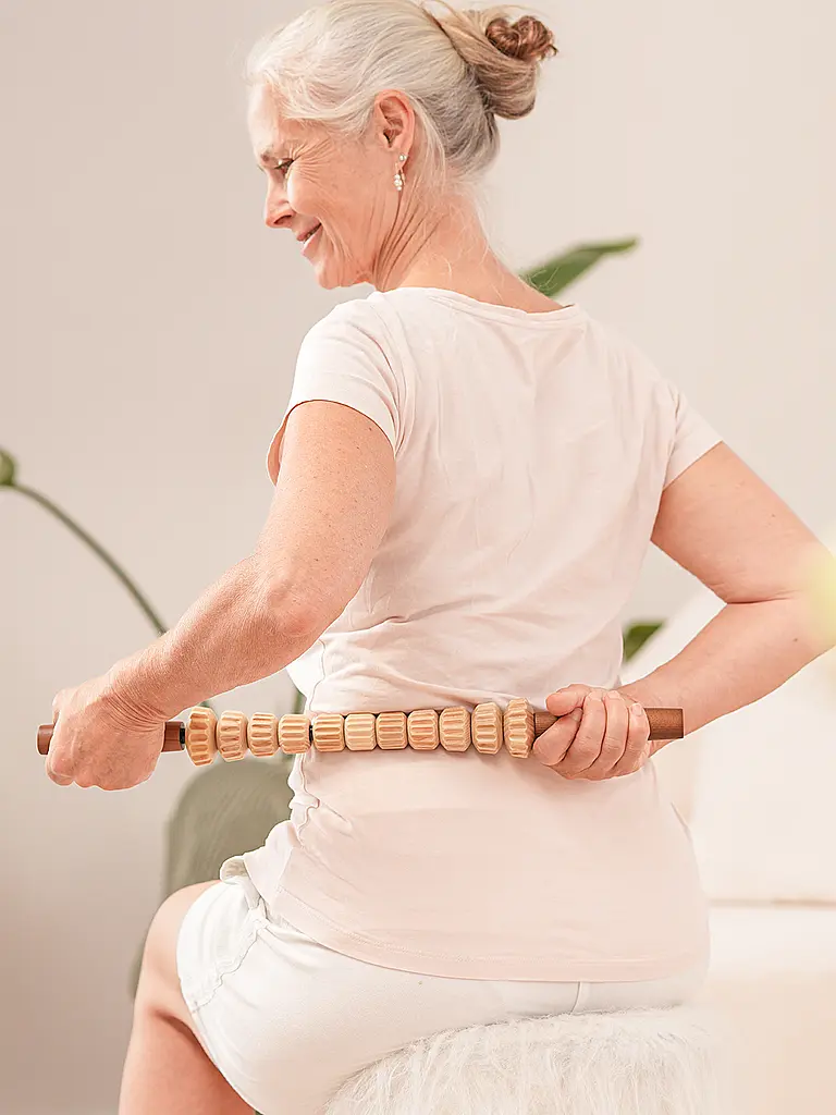 STYLEHOLZ | Faszienstab Woodstick PRO | Hellbraun