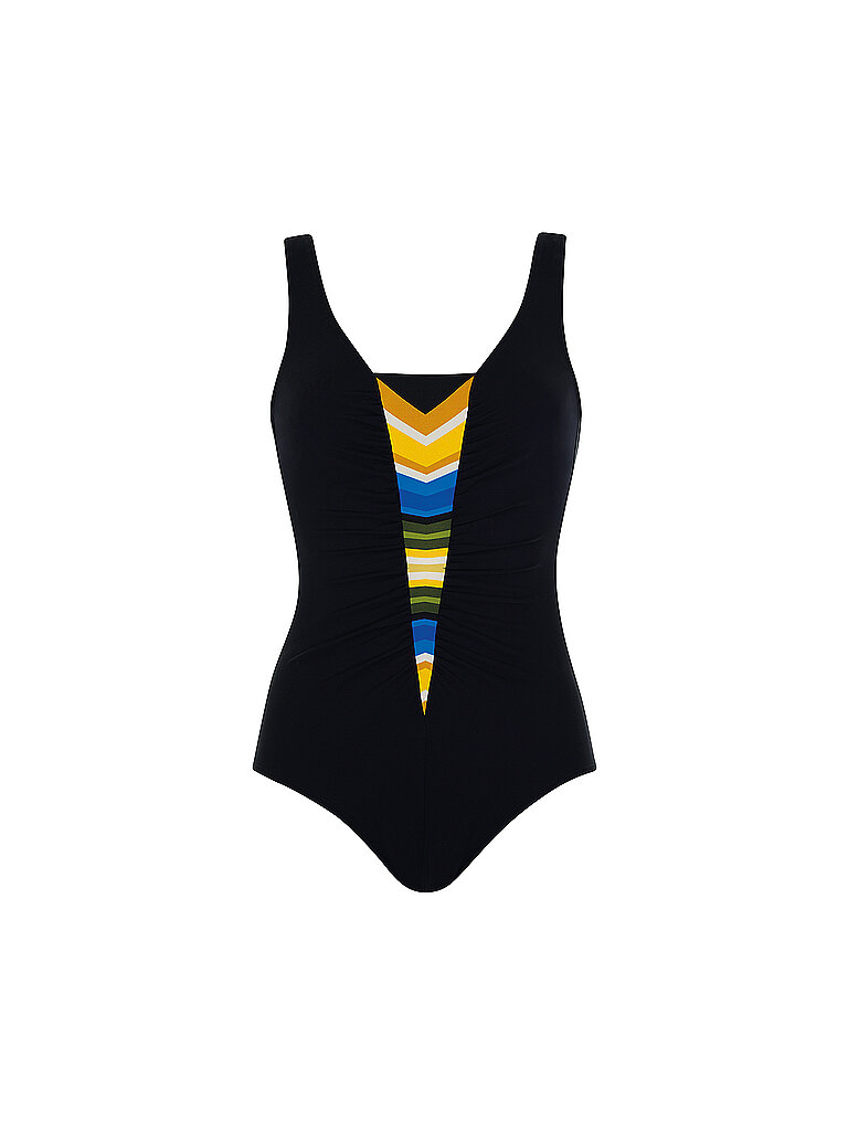 SUNFLAIR Badeanzug Petticoatstütze Polyamid-Polyester Schwarz