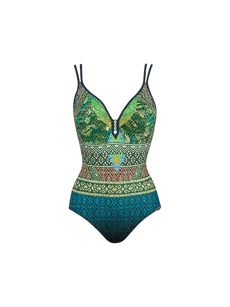 SUNFLAIR | Damen Badeanzug mit eingearbeiteten Softschalen | grün