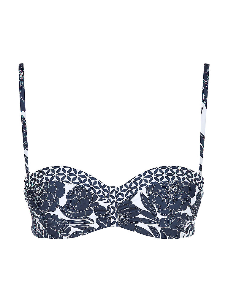 Sunseeker Bikinioberteil Bügel-Bandeau Blumenprint Polyamid-Polyester Dunkelblau