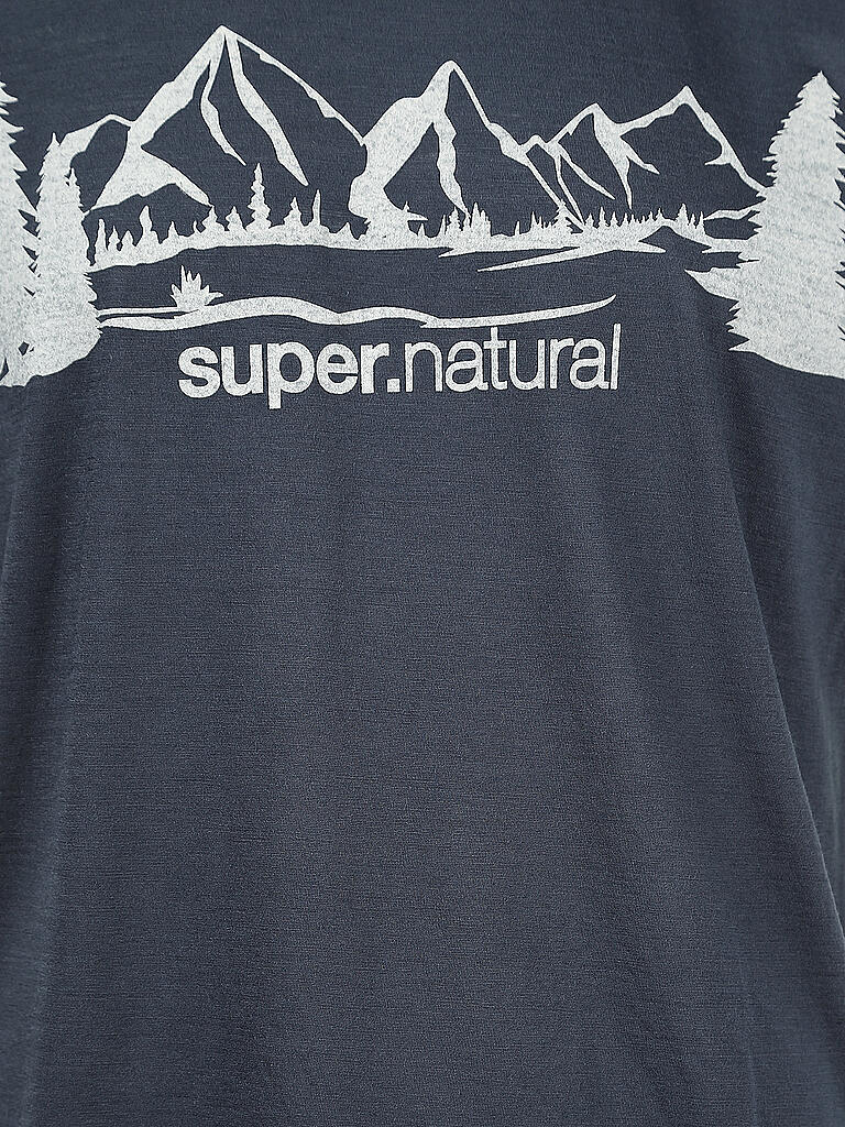 SUPER NATURAL | Herren T-Shirt Mountain Range | blau