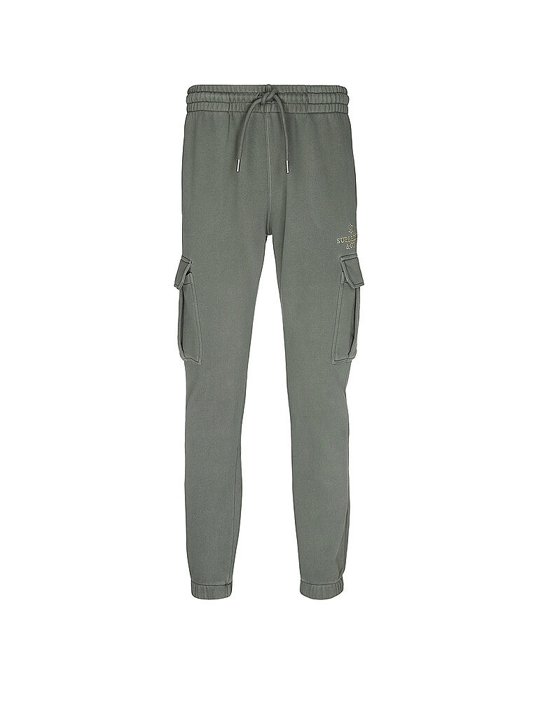 SUPERDRY Herren Jogginghose Micro Logo Cargo olive | S
