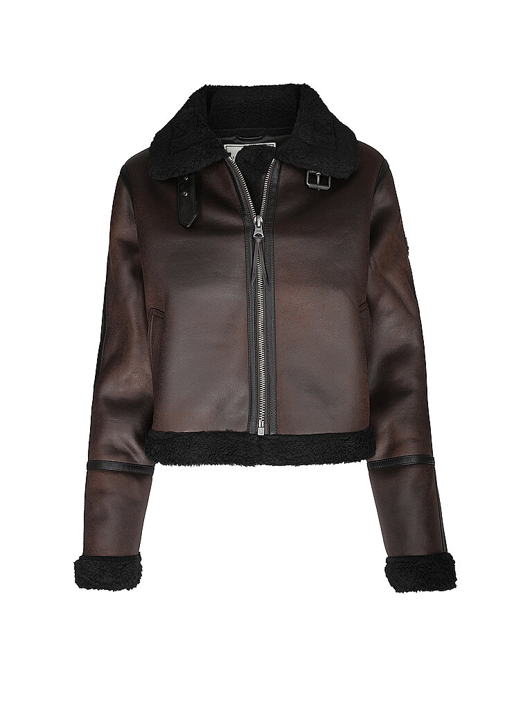 SUPERDRY Damen Jacke Faux Shearling braun | XS
