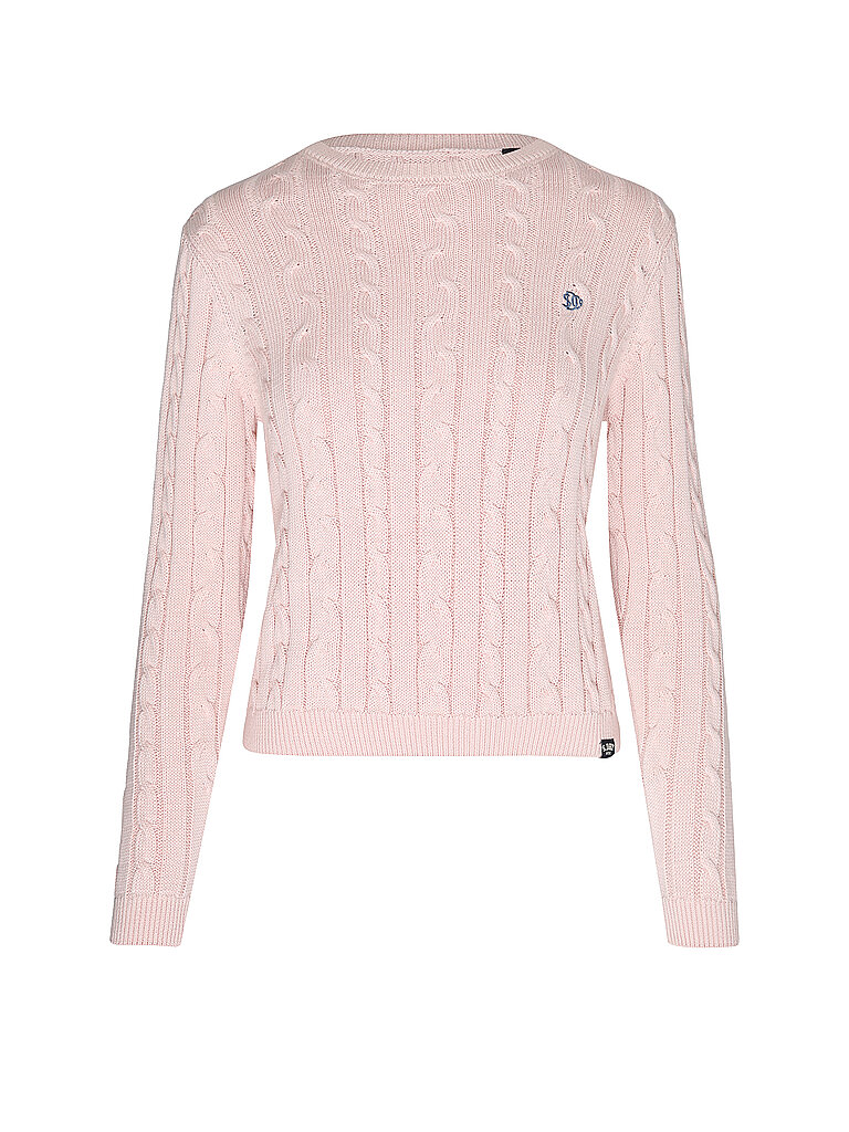 SUPERDRY Damen Sweater Essential SD&Co Cable rosa | XS