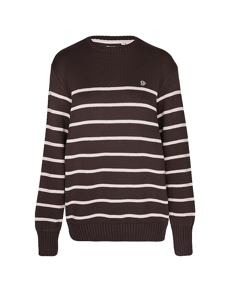SUPERDRY Damen Sweater Oversized Stripe Jumper braun | XS