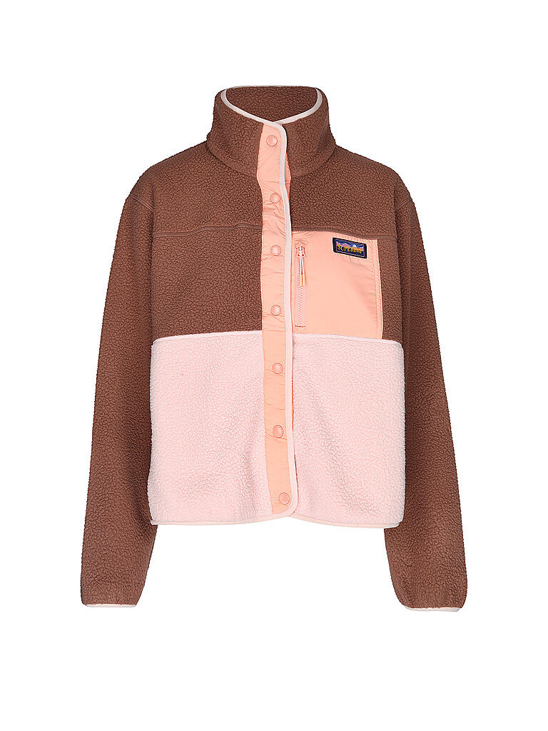 SUPERDRY Damen Fleecejacke Colour Block hellbraun | XS