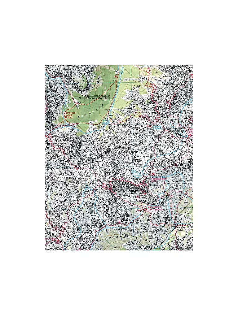 TABACCO | Wanderkarte - Alpi Giulie Orientali/Östliche Julische Alpen, Bohinj, Triglav 1:25.000 | keine Farbe