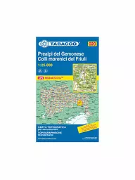 TABACCO | Wanderkarte - Prealpi del Gemonese, Colli morenici del Friuli 1:25.000 | keine Farbe