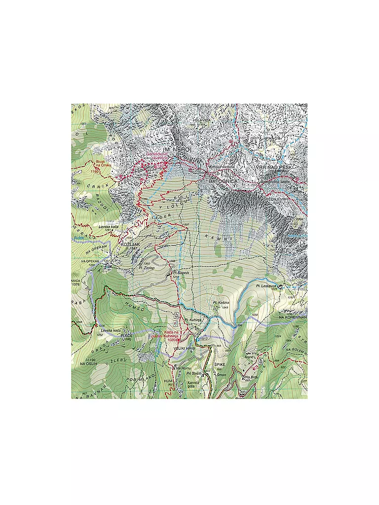 TABACCO | Wanderkarte 066, Tolmin-Bohinjske Gore 1:25.000 | keine Farbe