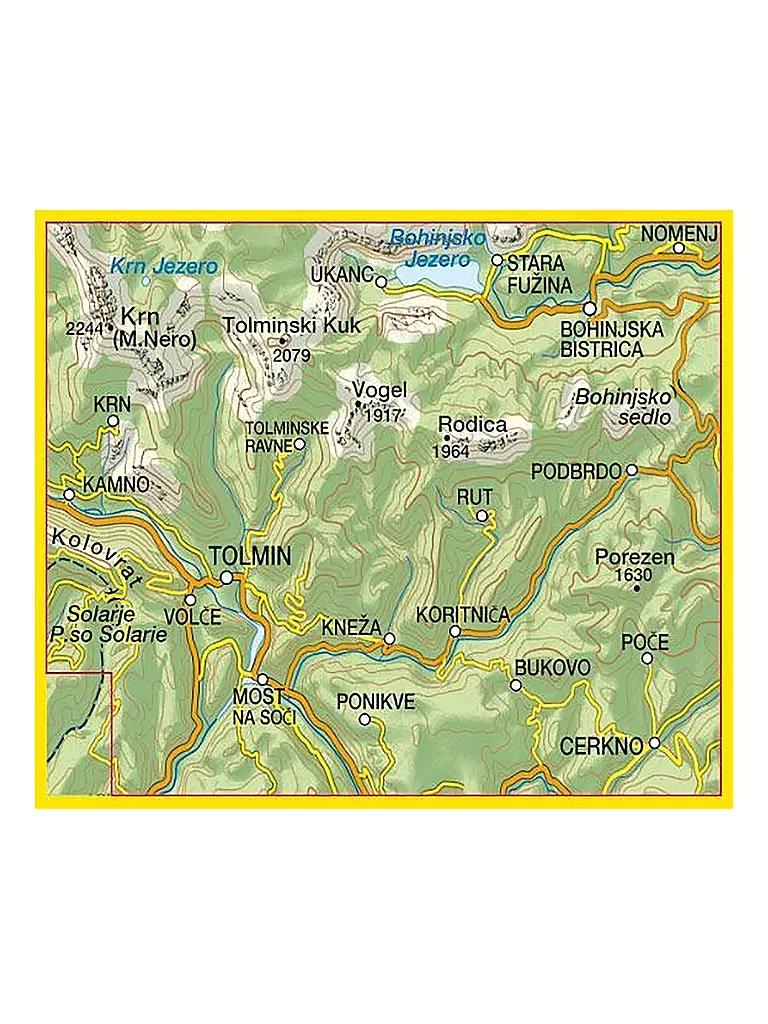 TABACCO | Wanderkarte 066, Tolmin-Bohinjske Gore 1:25.000 | keine Farbe