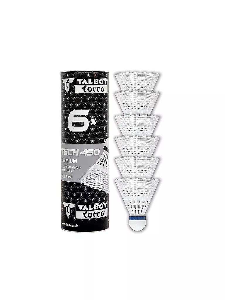 TALBOT TORRO | Badmintonball Tech 450 Premium 6er Dose | blau