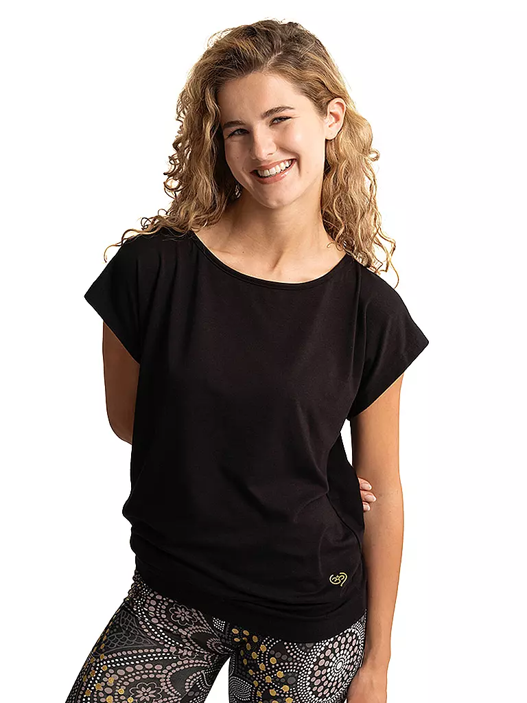 THE SPIRIT OF OM | Damen Yogashirt Jangama | schwarz