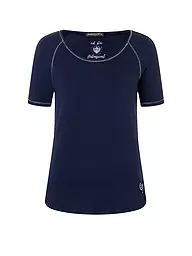 THE SPIRIT OF OM | Damen Yogashirt Raglan Bambus | dunkelblau