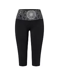 THE SPIRIT OF OM | Damen Yogatight Capri Madhya 3/4 | schwarz