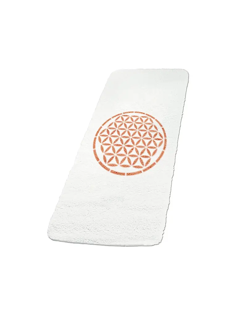 THE SPIRIT OF OM | Yogamatte Lebensblume Design gefüllt | creme