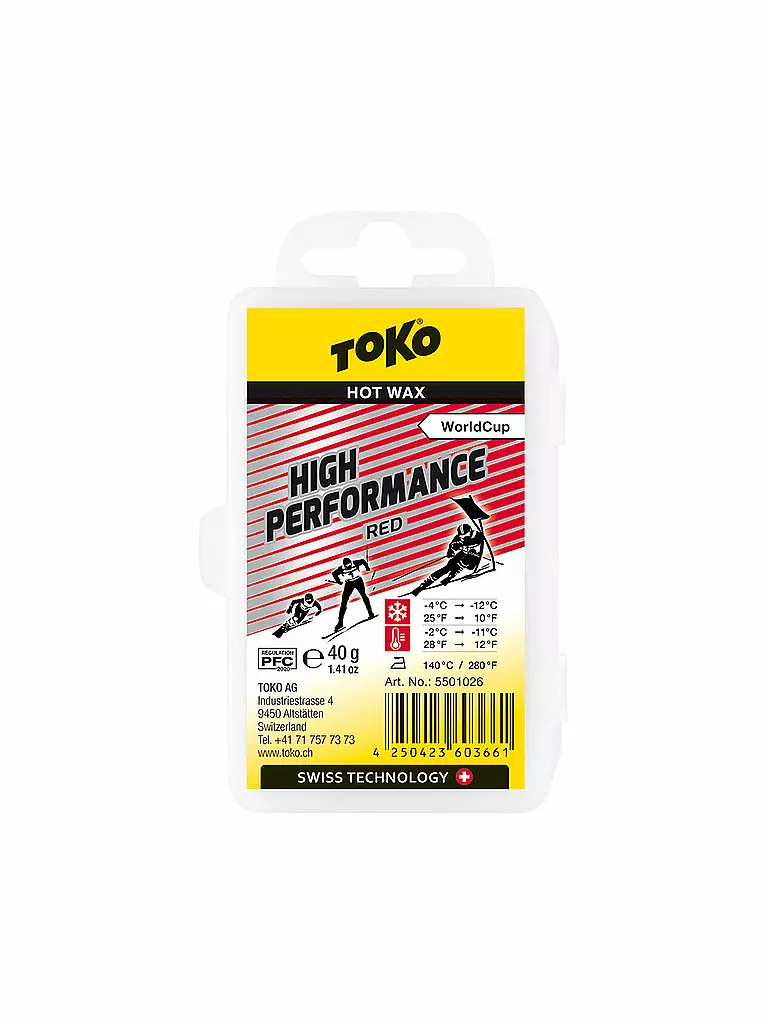 TOKO | Skiwachs High Performance Hot Wax red 40g | keine Farbe