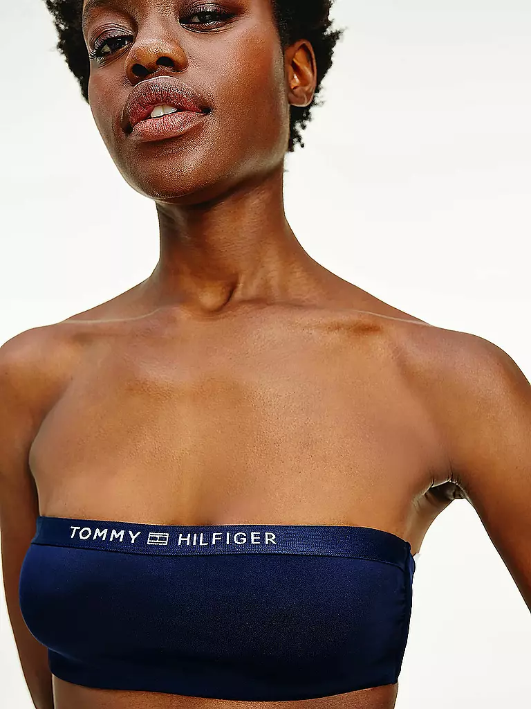 TOMMY HILFIGER | Damen Bikinioberteil Bandeau | blau