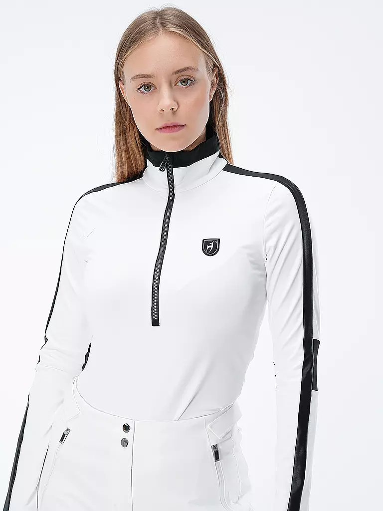 TONI SAILER | Damen Ski Unterzieh Zipshirt Luise | weiss