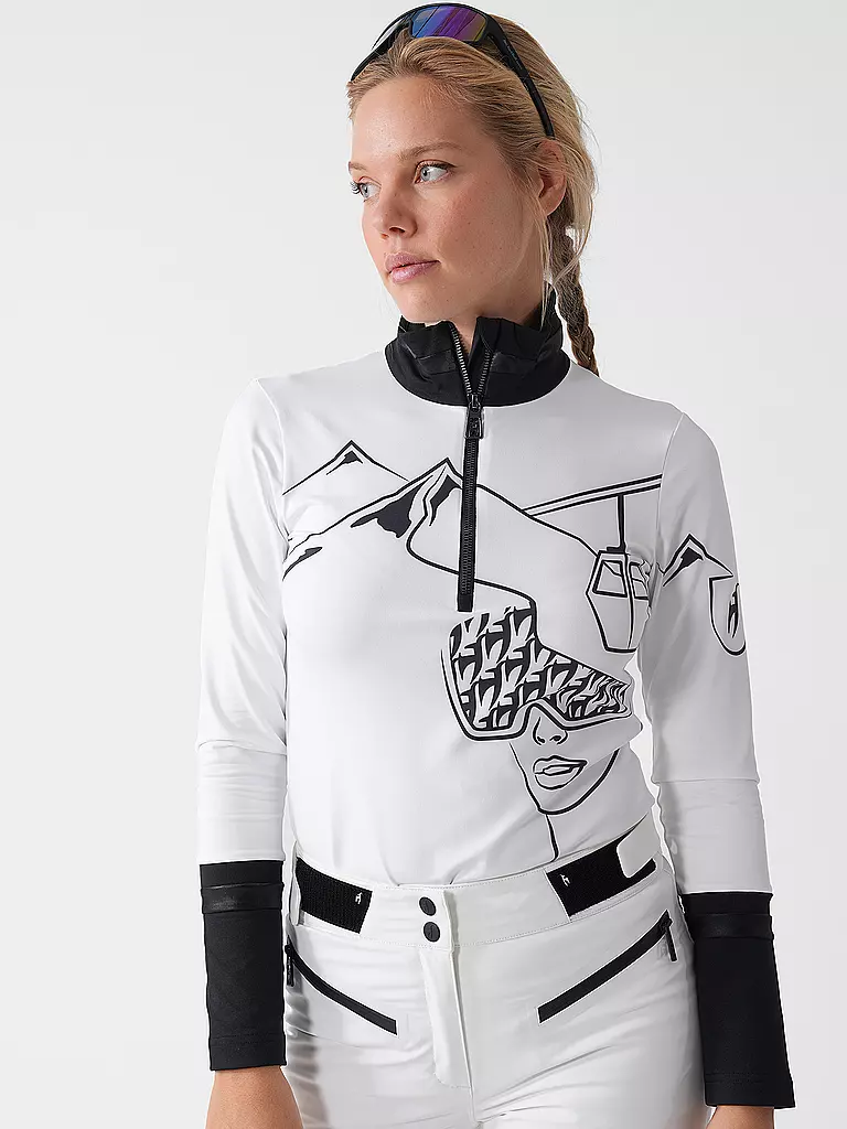 TONI SAILER | Damen Unterzieh Zipshirt Amie Gondola | weiss
