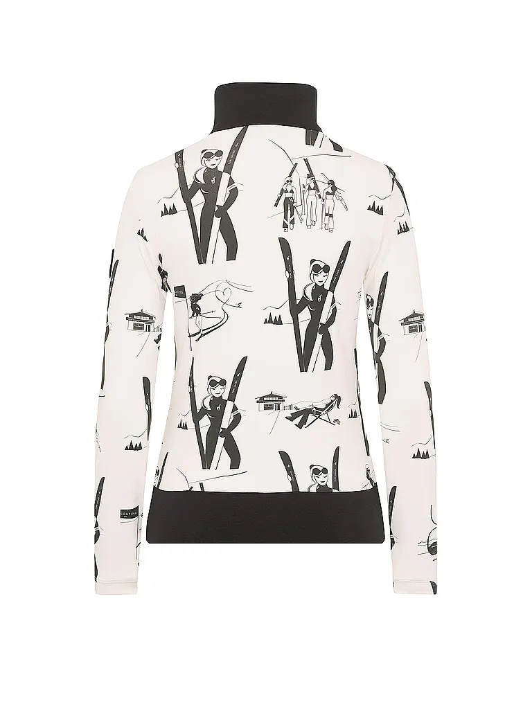 TONI SAILER | Damen Unterzieh Zipshirt Wieka Print | weiss