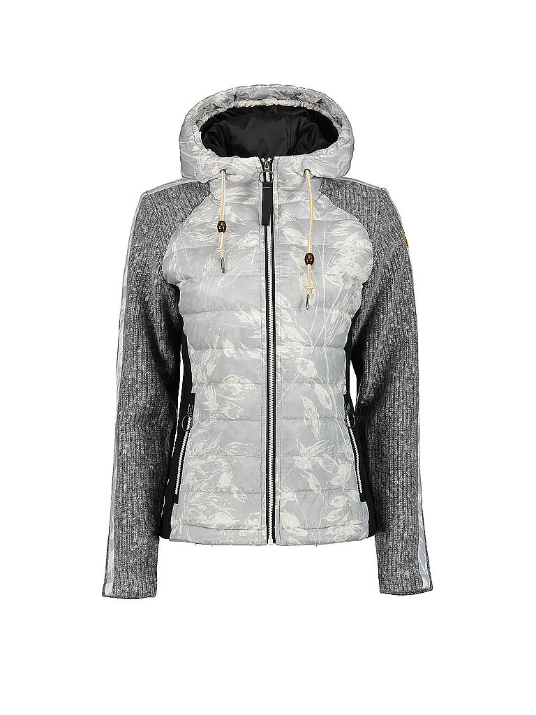 TORSTAI | Damen Hybrid Fleecejacke Como Hoodie | grau