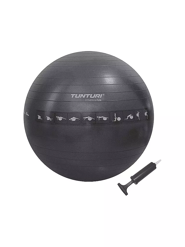 TUNTURI | Gymnastikball Anti Burst 65cm | schwarz