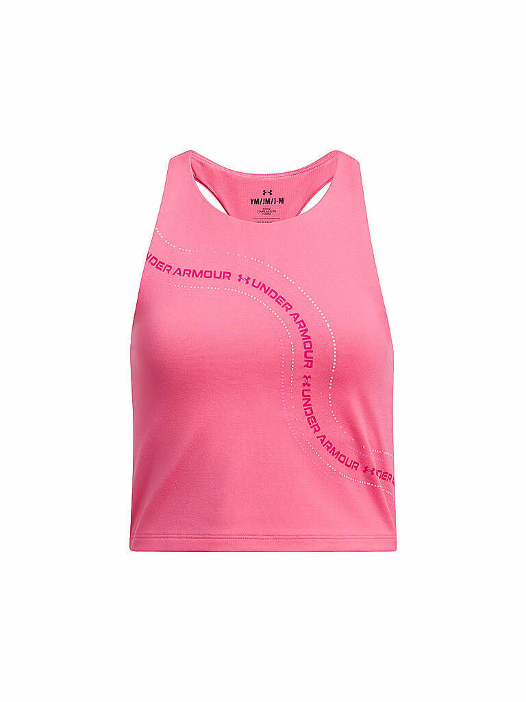 UNDER ARMOUR Mädchen Fitnesstank UA Motion Branded Cropped pink | 134-146