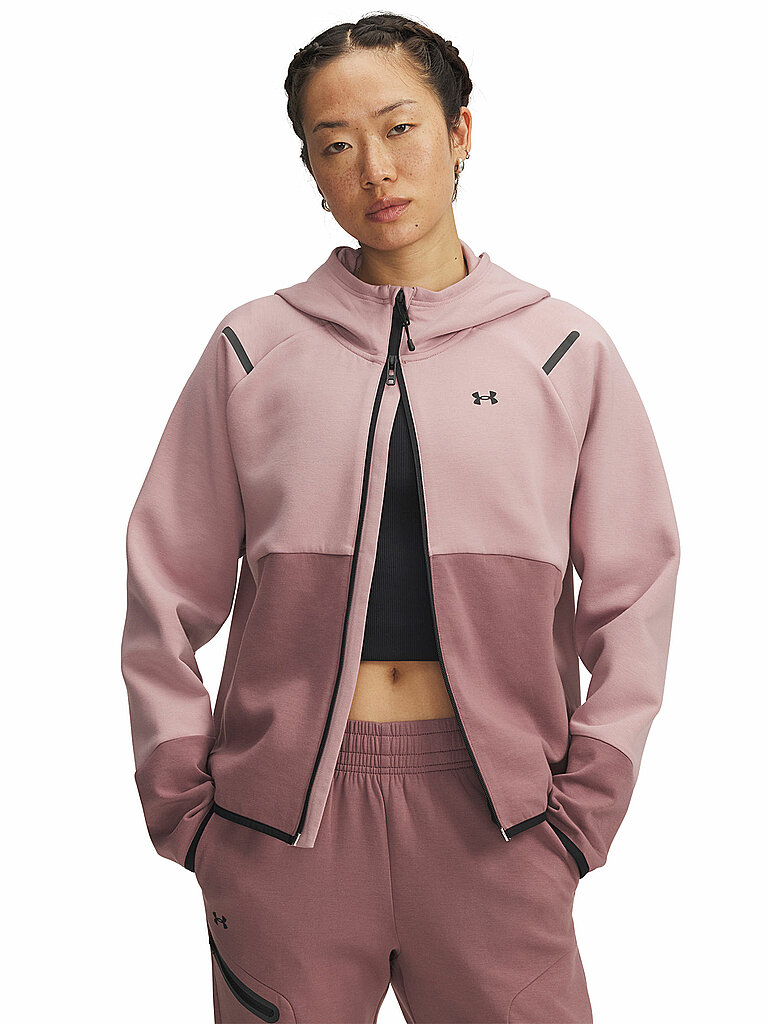 Under Armour Damen Kapuzenjacke UA Unstoppable Fleece mit durchgehendem Zip