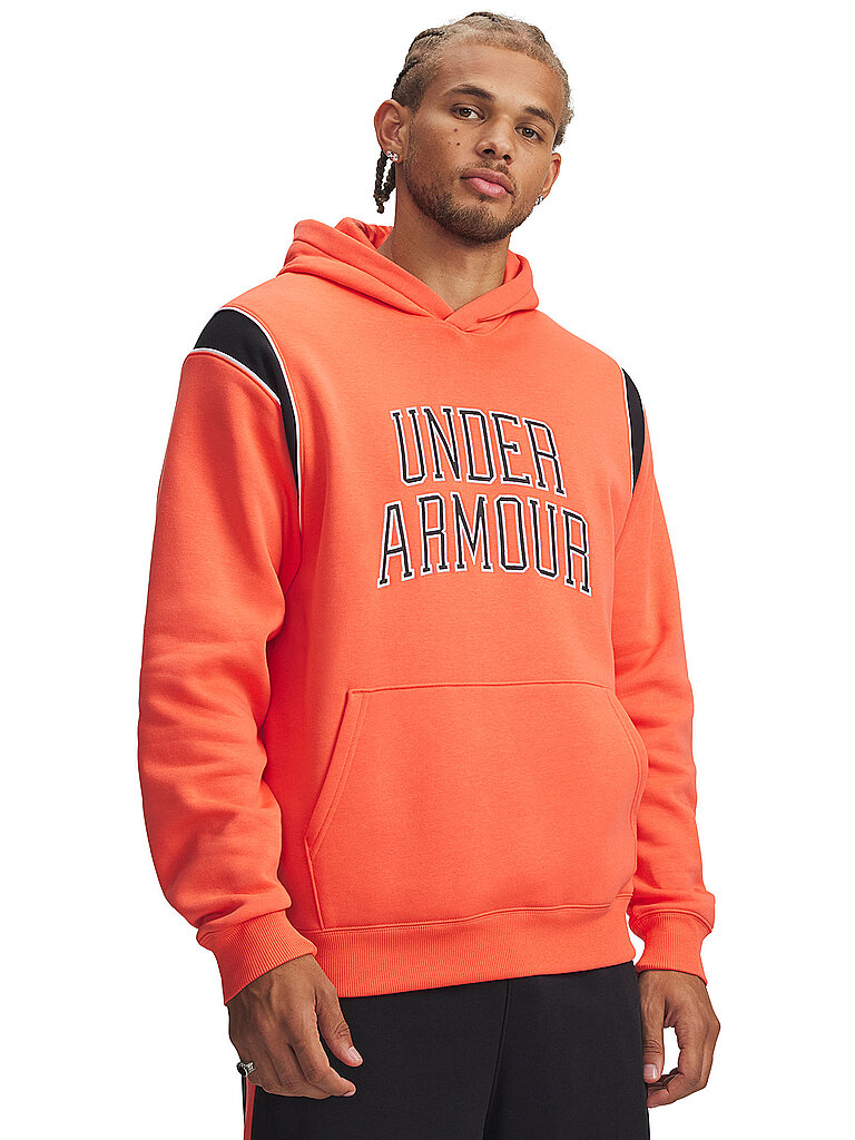 Under Armour Hoodie Rival Fleece Baumwollmix-Fleece Rot